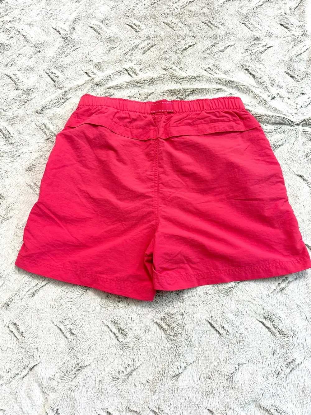 Lands' End Boys Swim Shorts Trunks Size 10-12 Pink Lined Elastic Drawstring